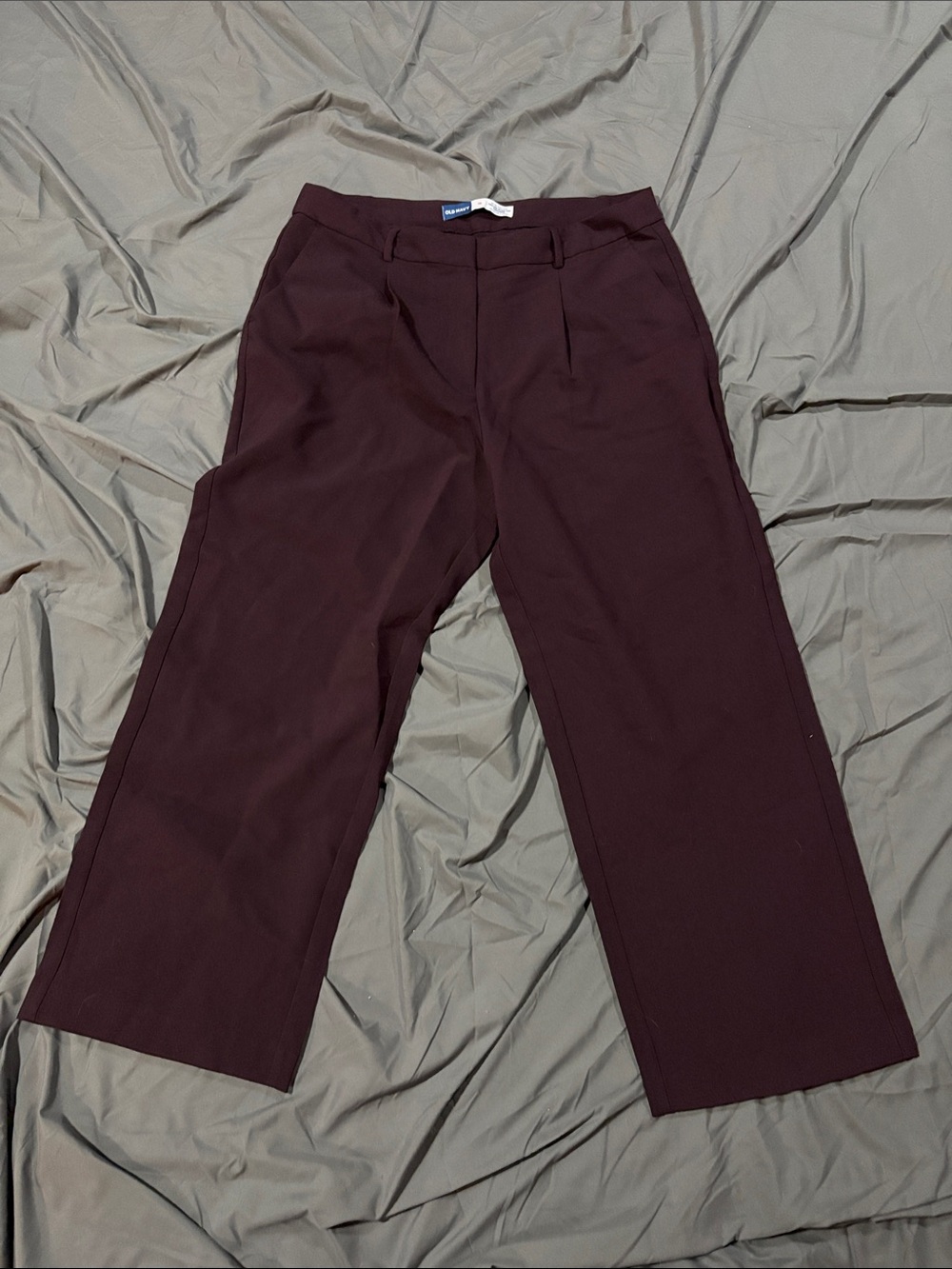 Old Navy Women's Burgundy Straight-Leg Trousers